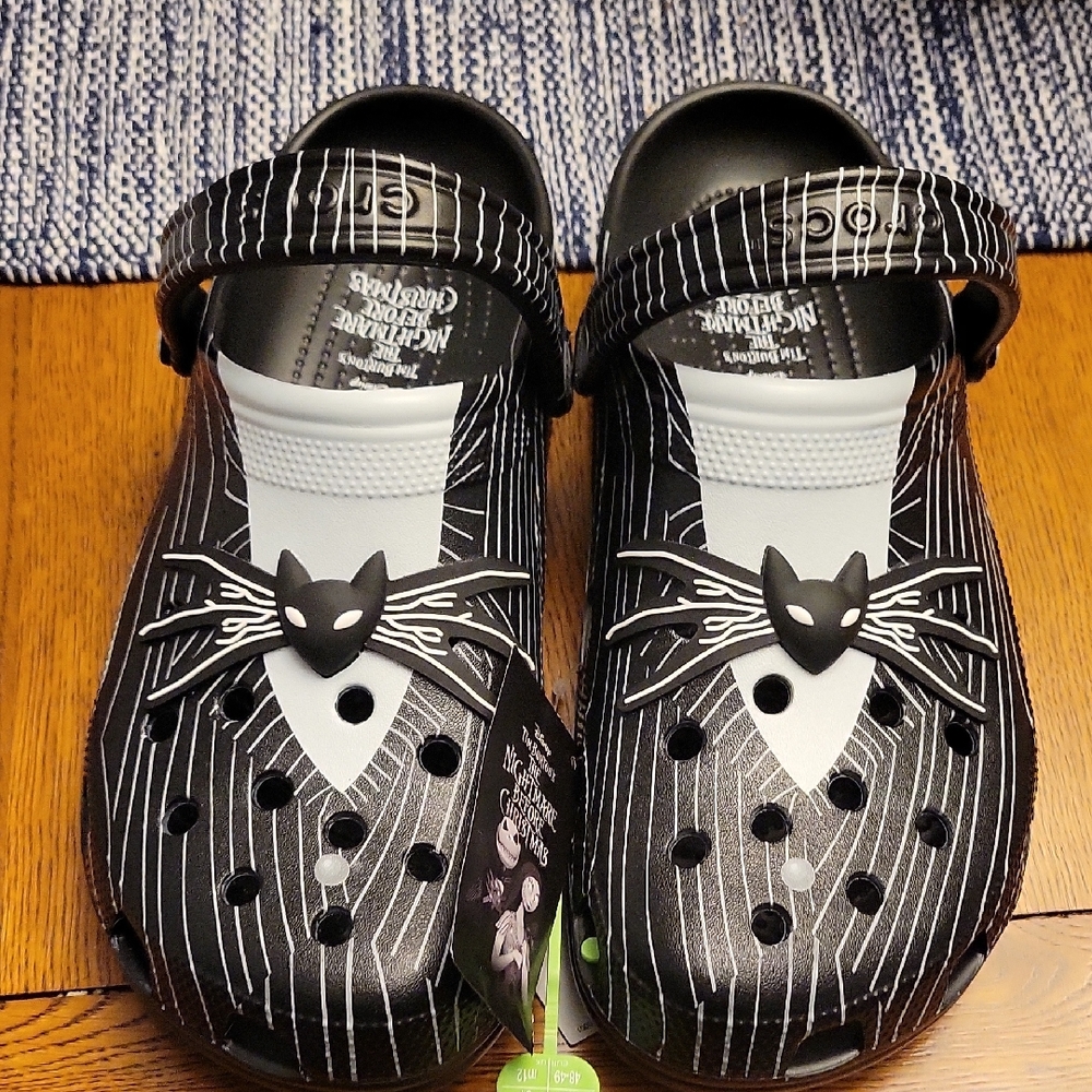 New Crocs Disney Nightmare Before Christmas Jack Skellington Crocs Multiple Size
